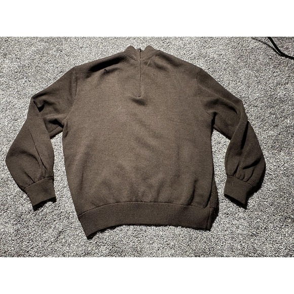 St John Sweater Pants Set Womens Medium Brown Gold Chain Detail Made USA Damaged - Picture 7 of 16